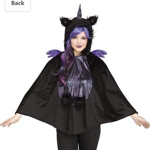 Dark Unicorn Poncho Halloween Costume